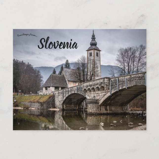 Postal St John the Baptist Church Bohinj Slovenia (Anverso)