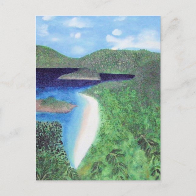 Postal St John, US Virgin Islands Beach View (Anverso)