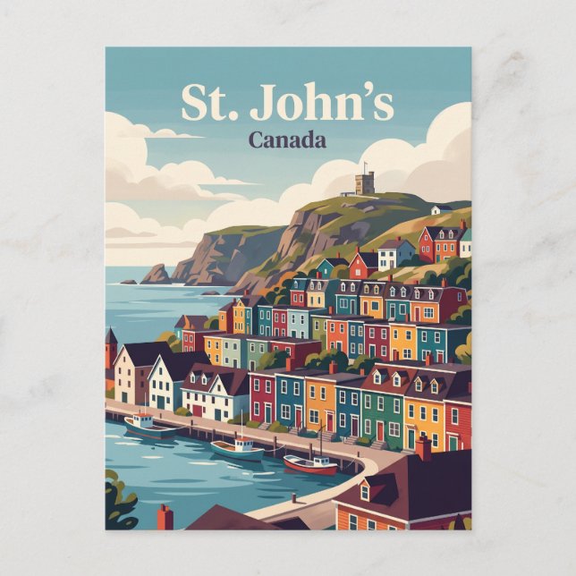 Postal St. John's, Canadá (Anverso)
