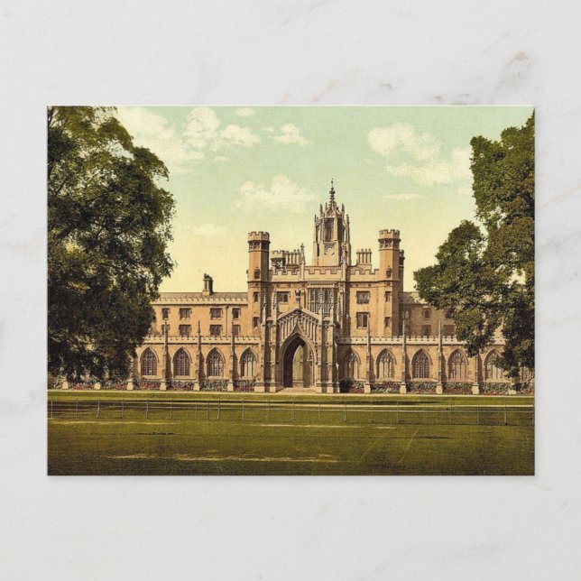 Postal St. John's College, Cambridge, Inglaterra (Anverso)