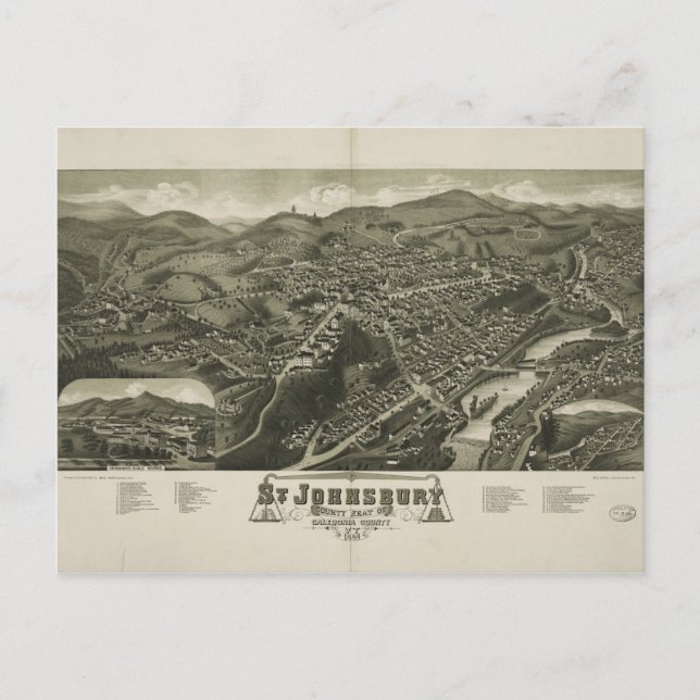 Postal St. Johnsbury Vermont 1884 (Anverso)