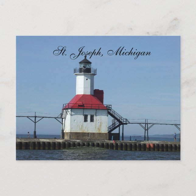 Postal St. Joseph, faro de Michigan en el lago Mchigan (Anverso)