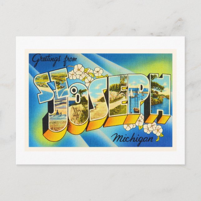 Postal St Joseph Michigan MI Viejo recuerdo de viajes de  (Anverso)