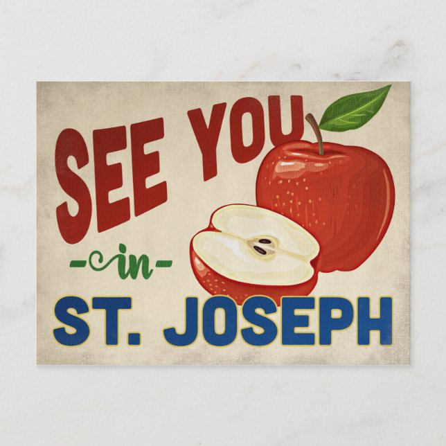 Postal St. Joseph Missouri Apple - Viajes de época (Anverso)