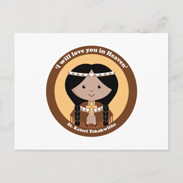 Postal St. Kateri Tekakwitha (Anverso)