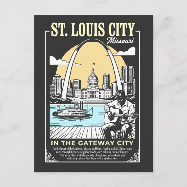 Postal St. Louis City Missouri in the Gateway City (Anverso)