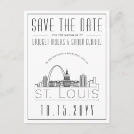 Postal St. Louis | Estilizado Skyline Guardar la fecha