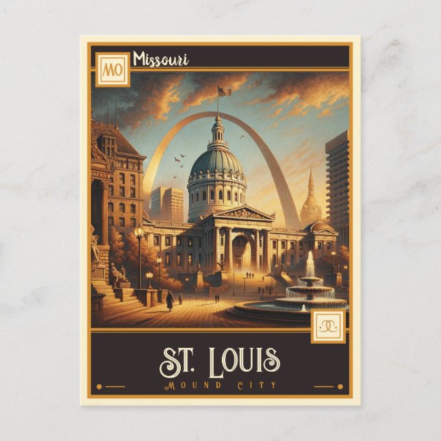 Postal St Louis, Missouri | Vintage (Anverso)