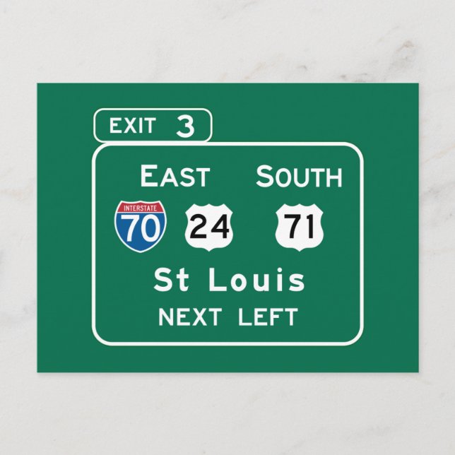 Postal St. Louis, Rótulo de carretera MO (Anverso)