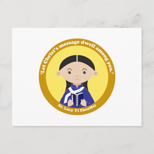 Postal St. Lucy Yi ZhenMei (Anverso)
