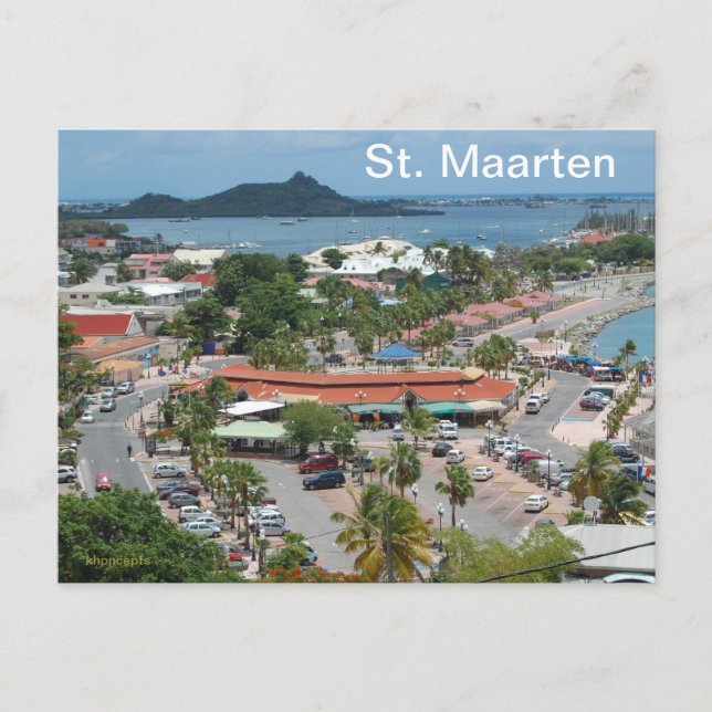 Postal St. Maarten - Bahía Marigot (Anverso)