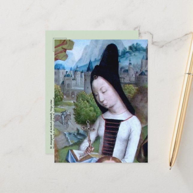 Postal St. Margaret de Antioch (detalle; M 070) (Anverso/Reverso In Situ)