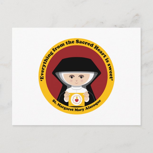 Postal St. Margaret Mary Alacoque (Anverso)