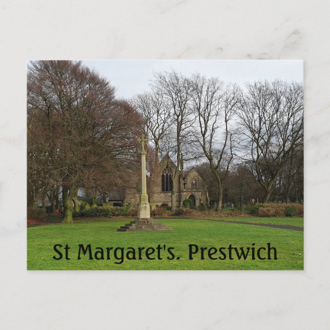 Postal St Margaret's, Prestwich Postcard (Anverso)