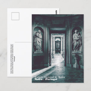 Postal St Mary Salome y St Barbara. Estatuas de Italia