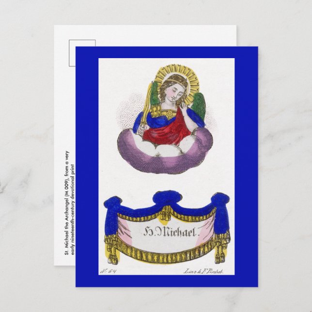 Postal St. Michael el Archangel (M 009) (Anverso / Reverso)