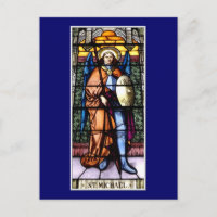 St. Michael La Ventana De Vidrio Manchado De Arcán