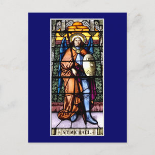 Postal St. Michael La Ventana De Vidrio Manchado De Arcán