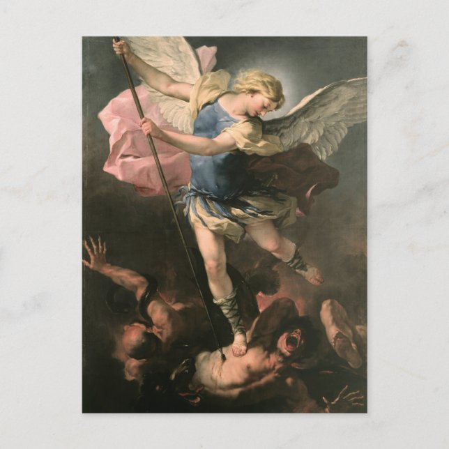 Postal St. Michael, Luca Giordano (Fa Presto) (Anverso)