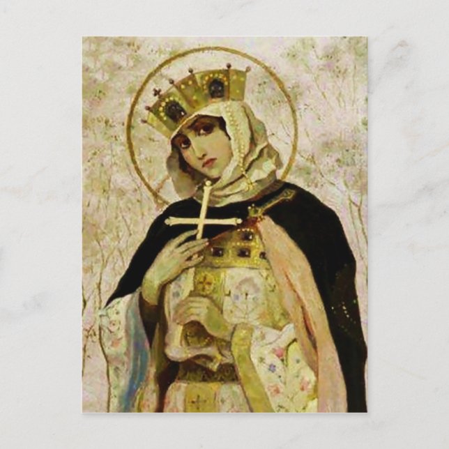 Postal “St Olga” de Mikhail Nesterov (Anverso)