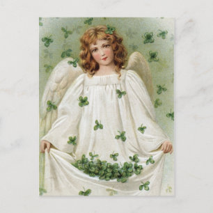 Postal St. Patricks Angel trae buena suerte