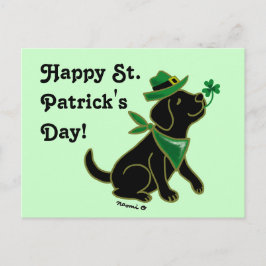 Postal St. Patrick's Day Black Labrador