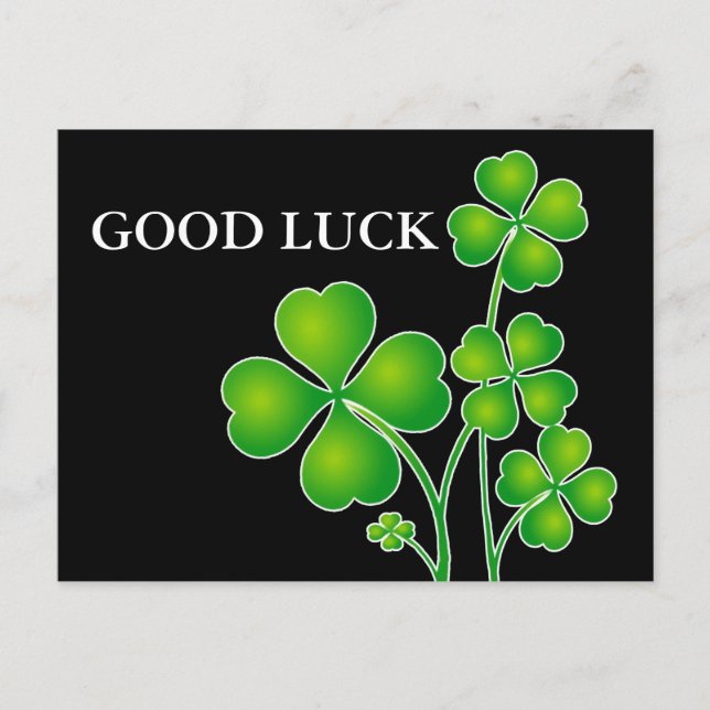 Postal St. Patrick's Day Clover + tus ideas (Anverso)