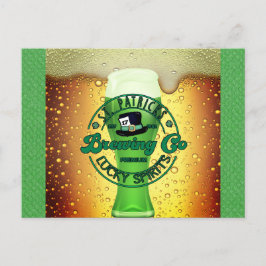 Postal St Patricks Day Green Beer Lucky Spirits Irlandés