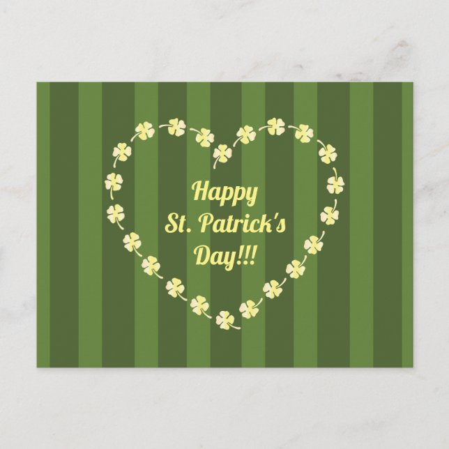Postal St. Patricks Day Heart (Anverso)