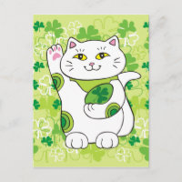 St. Patrick's Day Maneki Neko (Gato afortunado)