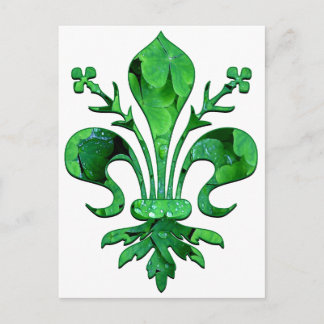 Postal St. Patrick's Lucky Fleur de lis