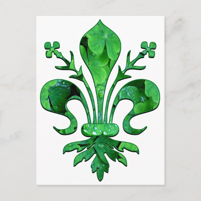 Postal St. Patrick's Lucky Fleur de lis (Anverso)