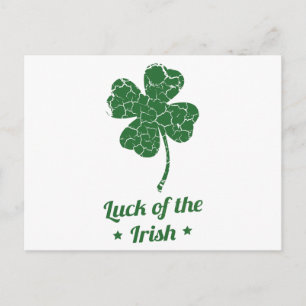 Postal st patricks trébol afortunado angustiado