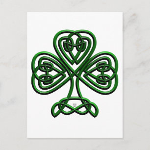 Postal St Patrics Day Green Shamrock