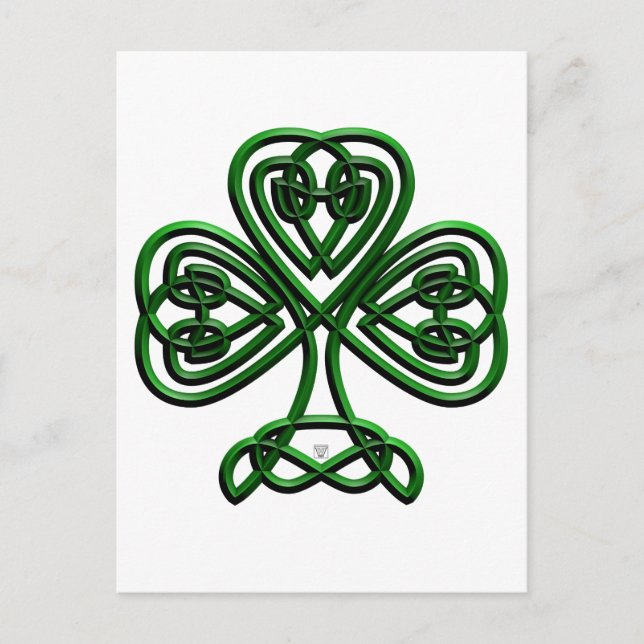 Postal St Patrics Day Green Shamrock (Anverso)