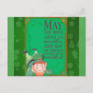 Postal St Patrics Day Leprechaun Green Shamrock