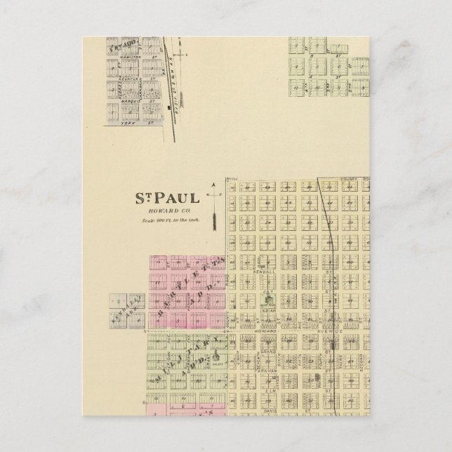 Postal St. Paul, Marquette y St. Joe, Nebraska (Anverso)