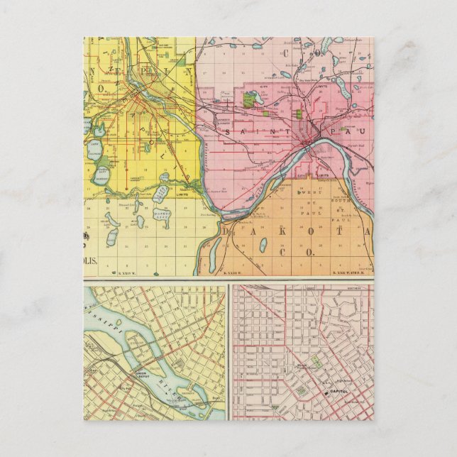Postal St. Paul, Minneapolis, Minnesota (Anverso)