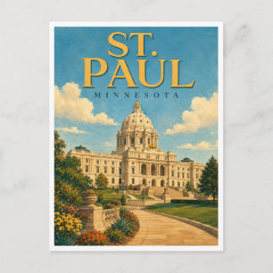 Postal St. Paul Minnesota Capitolio Estatal GeoSaga