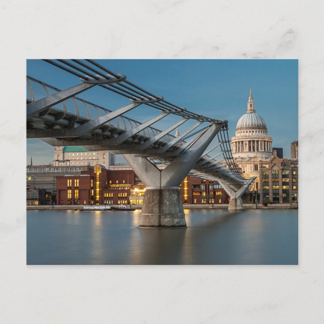Postal St Pauls y el puente del Millenium (Anverso)