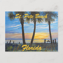 POSTAL "ST. PETE BEACH FLORIDA PALMS POSTCARD"
