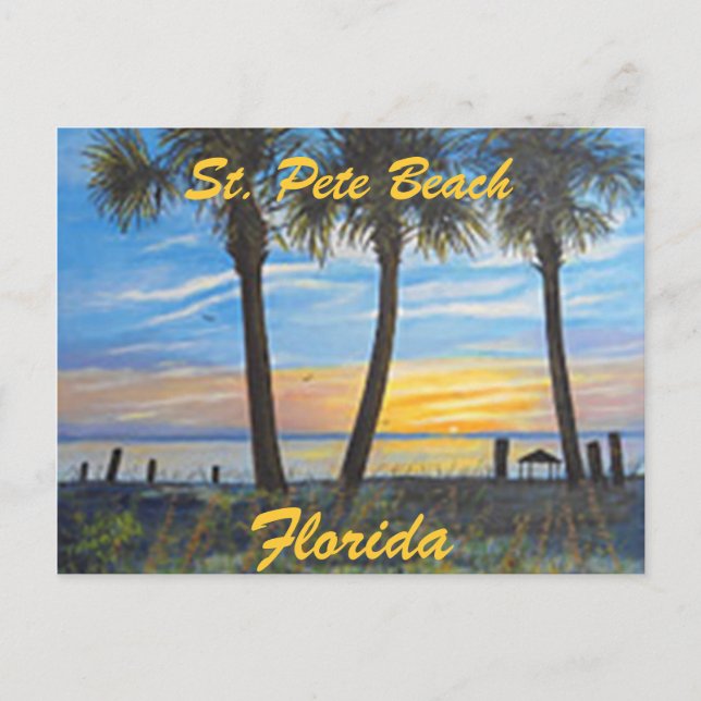 POSTAL "ST. PETE BEACH FLORIDA PALMS POSTCARD" (Anverso)