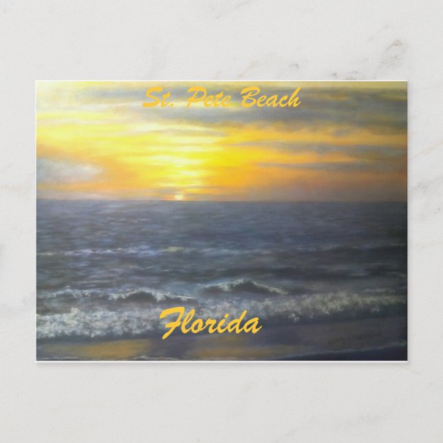 POSTAL "ST. PETE BEACH FLORIDA SUNSET POSTCARD" (Anverso)