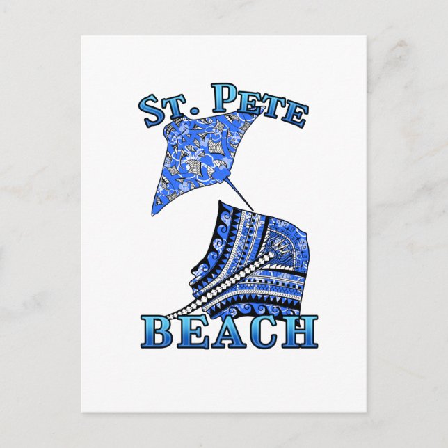 Postal St Pete Beach Florida Vacation Tribal Stingray (Anverso)