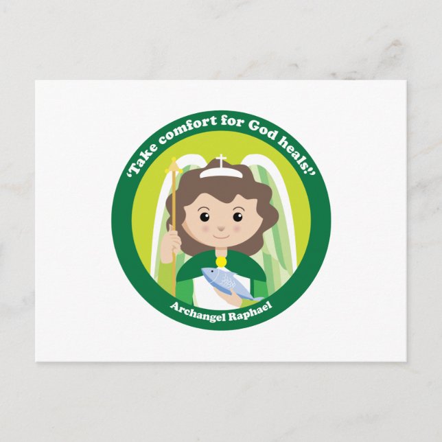 Postal St. Raphael el Archangel (Anverso)