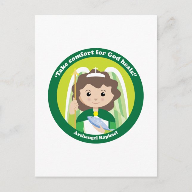 Postal St. Raphael el Archangel (Anverso)