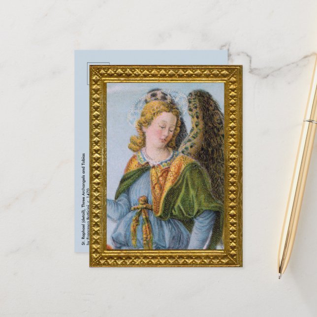 Postal St. Raphael el Archangel (detalle; M 017) (Anverso/Reverso In Situ)