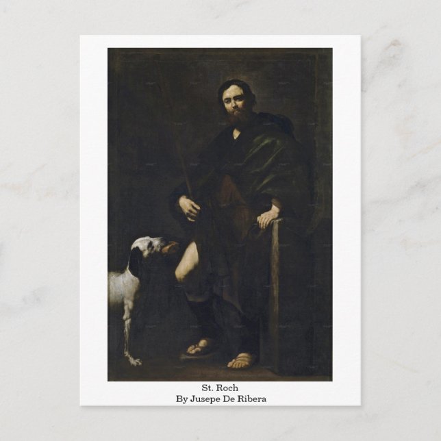 Postal St. Roch Por Jusepe De Ribera (Anverso)