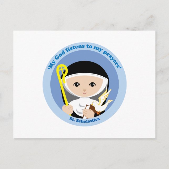 Postal St. Scholastica (Anverso)