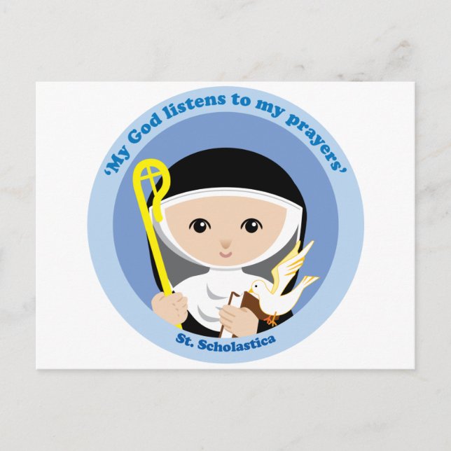 Postal St. Scholastica (Anverso)